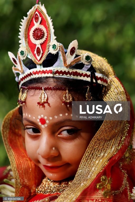 Índia: Festival Hindu Kumari Puja em Calcutá