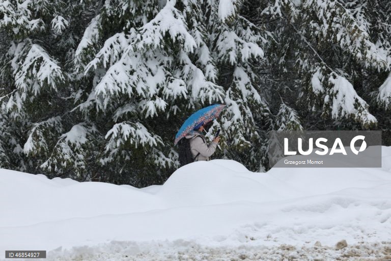Polónia: Queda de neve em Zakopane