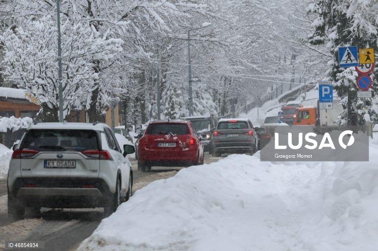 Polónia: Queda de neve em Zakopane