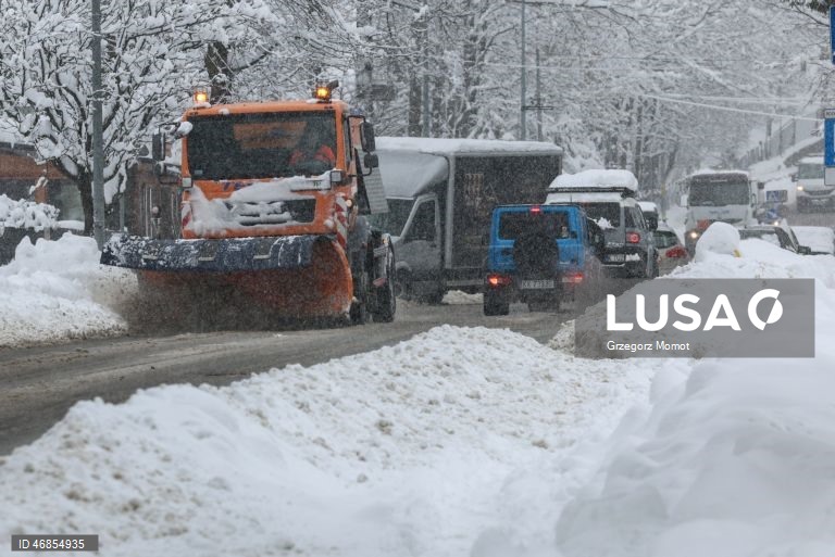 Polónia: Queda de neve em Zakopane