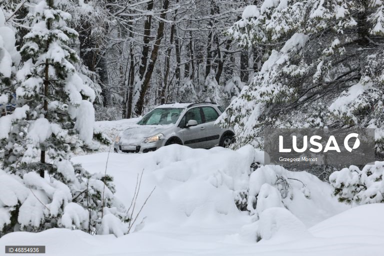 Polónia: Queda de neve em Zakopane