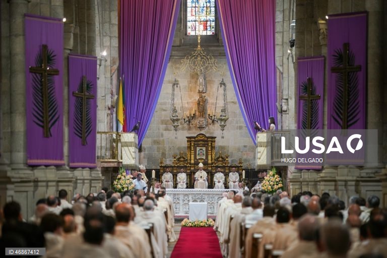 Missa Crismal e Bênção dos Santos Óleos na Sé Catedral de Braga presidida pelo Arcebispo de Braga D.José Cordeiro , durante as Solenidades da Semana Santa de Braga, Portugal, 2 Abril  2026. HUGO DELGADO/LUSA