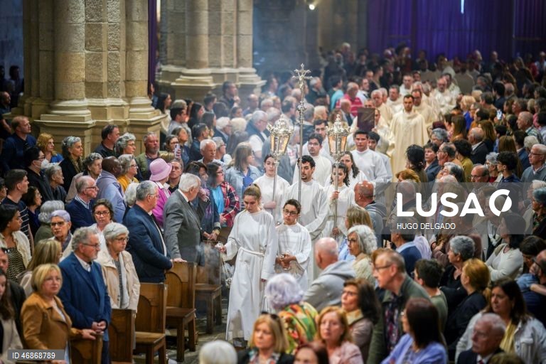 D. Andrés Carrascosa Cosono, Núncio Apostólico em Portugal presidiu esta tarde á celebração do “Lava Pés” na Sé Catedral de Braga, durante as Solenidades da Semana Santa de Braga, Portugal, 2 Abril  2026. HUGO DELGADO/LUSA
