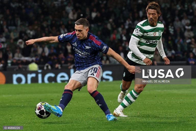 O bicampeão português Sporting perdeu hoje por 1-0 com o Arsenal, líder destacado da Premier League, em encontro da primeira mão dos quartos de final da Liga dos Campeões em futebol, no Estádio José Alvalade, em Lisboa.