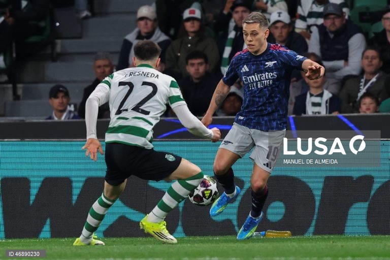 O bicampeão português Sporting perdeu hoje por 1-0 com o Arsenal, líder destacado da Premier League, em encontro da primeira mão dos quartos de final da Liga dos Campeões em futebol, no Estádio José Alvalade, em Lisboa.