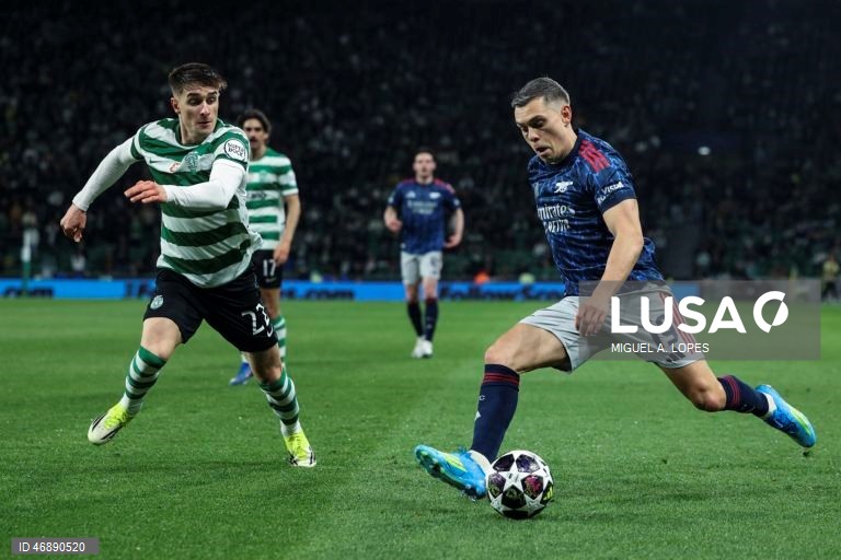 O bicampeão português Sporting perdeu hoje por 1-0 com o Arsenal, líder destacado da Premier League, em encontro da primeira mão dos quartos de final da Liga dos Campeões em futebol, no Estádio José Alvalade, em Lisboa.