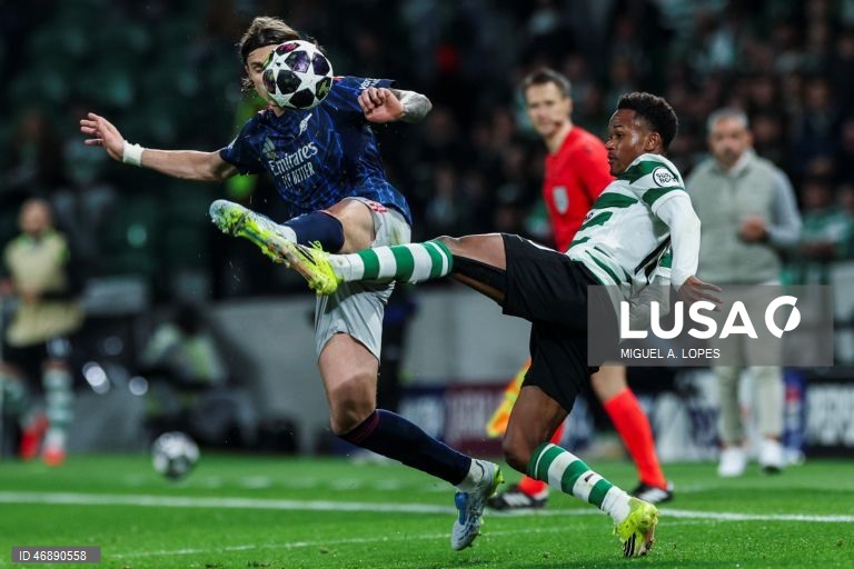 O bicampeão português Sporting perdeu hoje por 1-0 com o Arsenal, líder destacado da Premier League, em encontro da primeira mão dos quartos de final da Liga dos Campeões em futebol, no Estádio José Alvalade, em Lisboa.