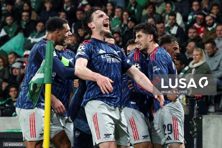 O bicampeão português Sporting perdeu hoje por 1-0 com o Arsenal, líder destacado da Premier League, em encontro da primeira mão dos quartos de final da Liga dos Campeões em futebol, no Estádio José Alvalade, em Lisboa.