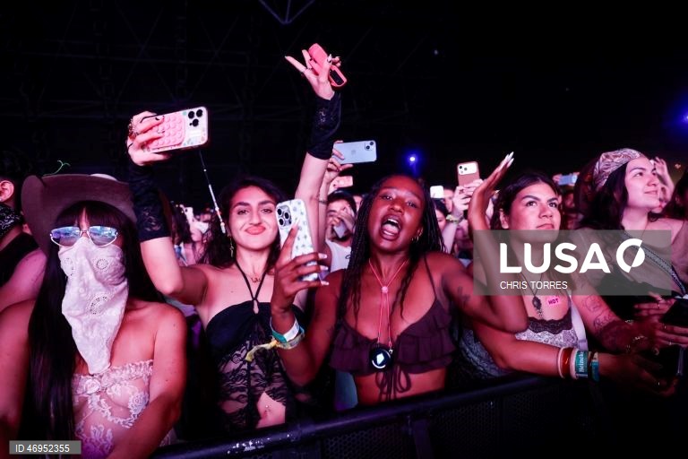 Primeiro dia do segundo fim de semana do Festival de Música e Artes de Coachella Valley de 2026, no Empire Polo Club, em Indio, Califórnia, EUA.