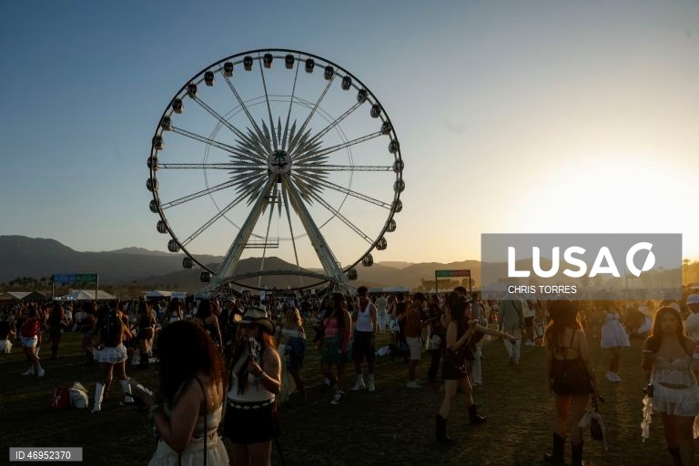 Primeiro dia do segundo fim de semana do Festival de Música e Artes de Coachella Valley de 2026, no Empire Polo Club, em Indio, Califórnia, EUA.