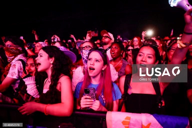 Primeiro dia do segundo fim de semana do Festival de Música e Artes de Coachella Valley de 2026, no Empire Polo Club, em Indio, Califórnia, EUA.