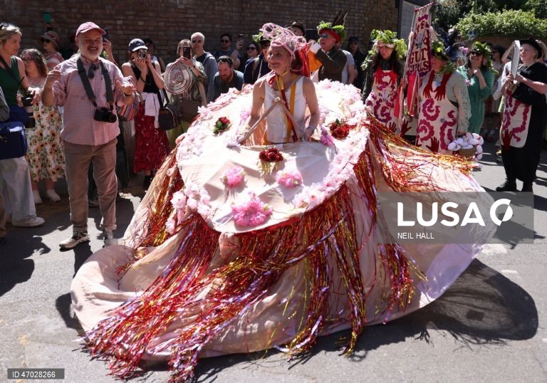O «Jack in the Green» de Deptford celebra o 1 de maio em Londres.