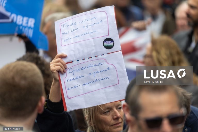 Reino Unido: Manifestação em Londres contra o antissemitismo