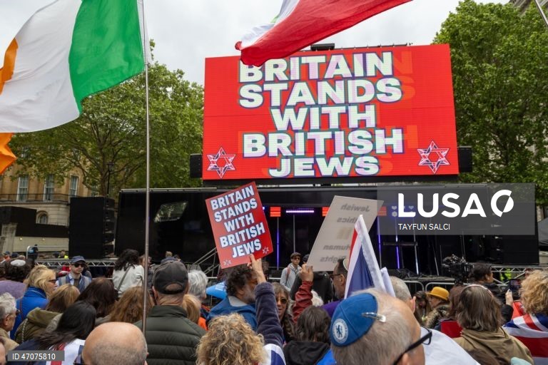Reino Unido: Manifestação em Londres contra o antissemitismo