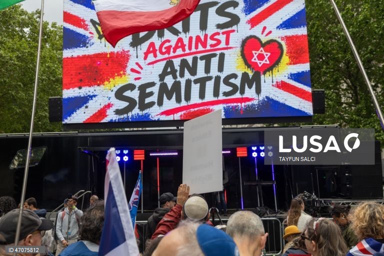Reino Unido: Manifestação em Londres contra o antissemitismo