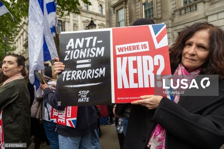Reino Unido: Manifestação em Londres contra o antissemitismo