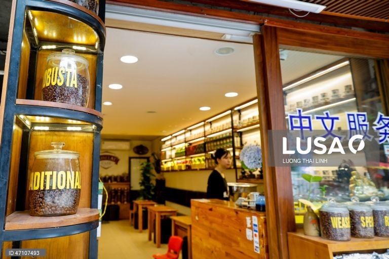 Vietname: Comércio de café em Hanoi