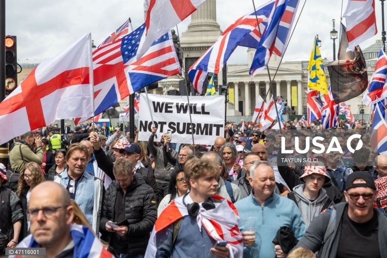 Manifestação «Unite the Kingdom» em Londres