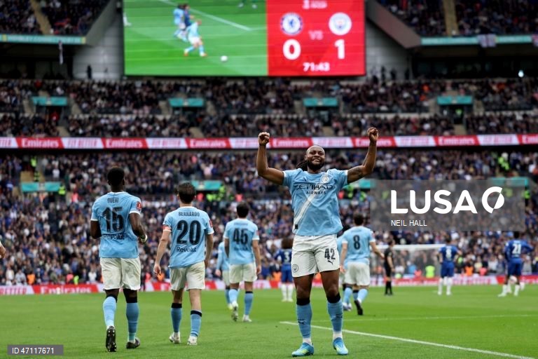 O Manchester City conquistou hoje a Taça de Inglaterra pela oitava vez, ao vencer o Chelsea por 1-0 no Estádio de Wembley, em Londres, num triunfo marcado pela despedida de Bernardo Silva da competição.