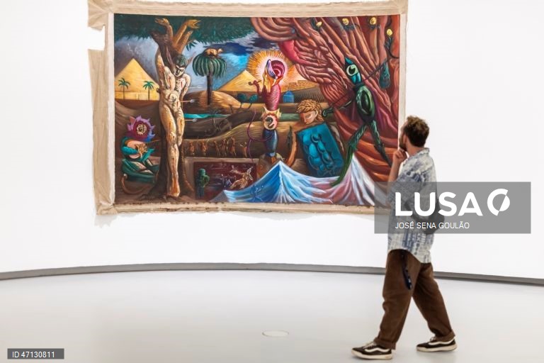 Visita de imprensa e inauguração da exposição “Manuel João Vieira – A ilha púrpura: notas e paisagens”