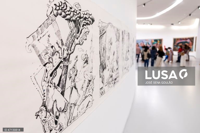 Visita de imprensa e inauguração da exposição “Manuel João Vieira – A ilha púrpura: notas e paisagens”