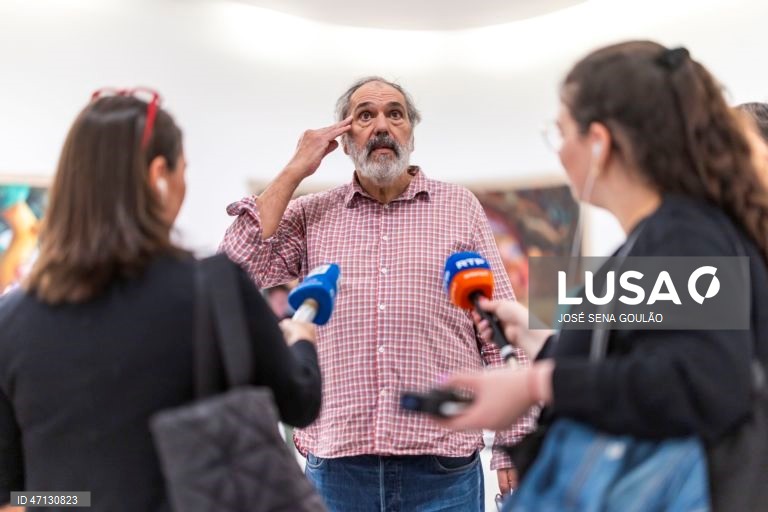 Visita de imprensa e inauguração da exposição “Manuel João Vieira – A ilha púrpura: notas e paisagens”