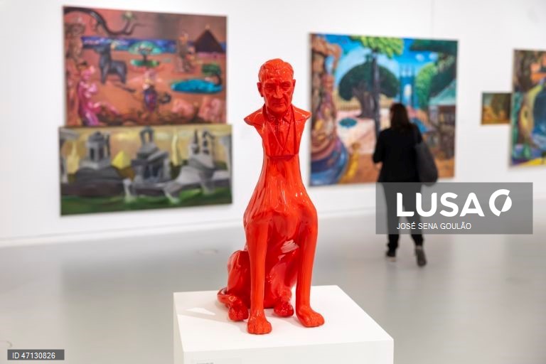 Visita de imprensa e inauguração da exposição “Manuel João Vieira – A ilha púrpura: notas e paisagens”
