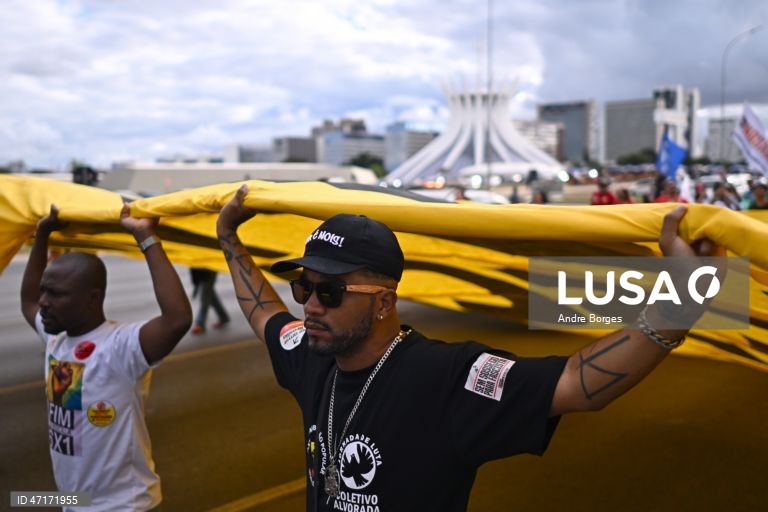 Brasil: Manifestação em Brasília contra a escala de trabalho 6x1