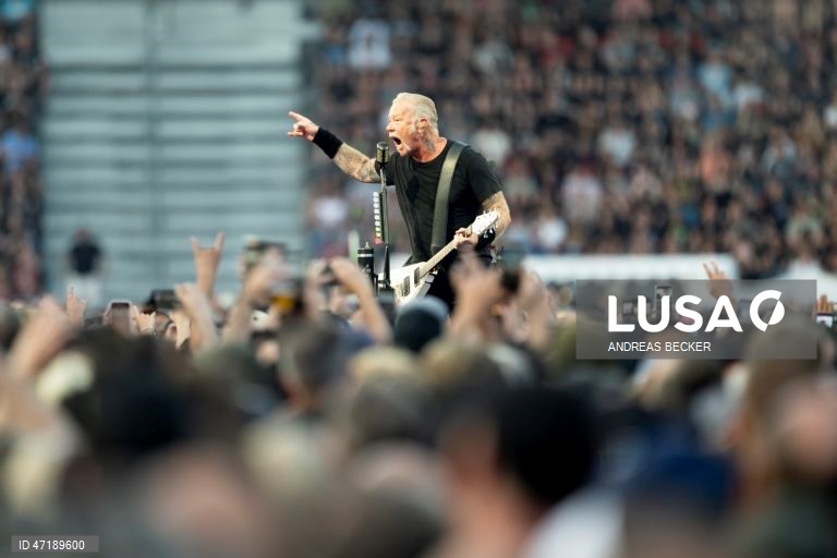 Suíça: Concerto da banda norte-americana Metallica em Zurique