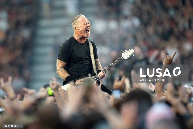 Suíça: Concerto da banda norte-americana Metallica em Zurique