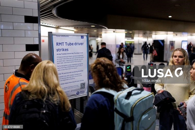 Londres: greve dos trabalhadores do metro