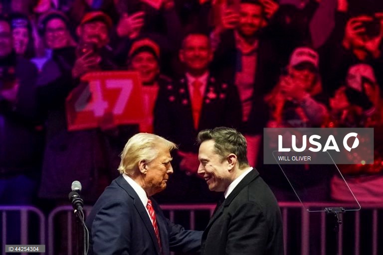 EUA: Comicío de Donald Trump antes de tomar posse como 47.º Presidente dos Estados Unidos