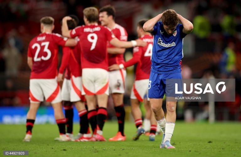 Os ingleses do Manchester United, treinado pelo português Ruben Amorim, e do Tottenham garantiram hoje o apuramento para a final da Liga Europa de futebol, ultrapassando Athletic Bilbau e Bodo/Glimt, respetivamente, nas meias-finais.