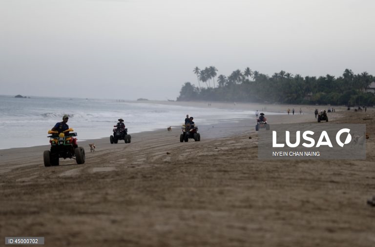 Myanmar: Vida quotidiana na praia de Ngwe Saung