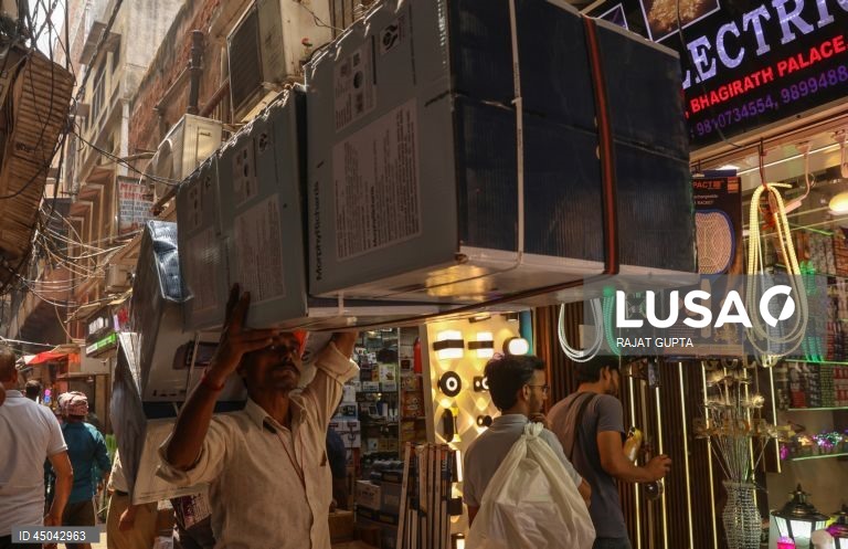 Índia: Mercado de rua em Nova Deli