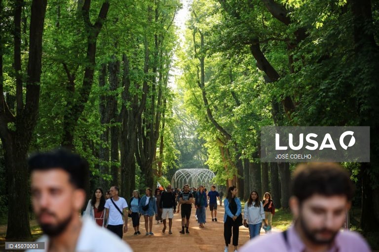 Visitantes do Serralves em Festa 2025, nos jardins do Muses de Serralves, no Porto, 30 de maio de 2025. JOSÉ COELHO/LUSA