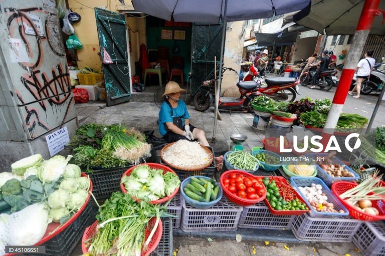 Vietname: Mercado tradicional em Hanoi