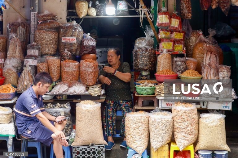 Vietname: Mercado tradicional em Hanoi