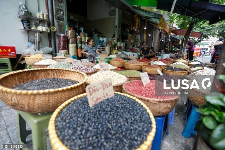 Vietname: Mercado tradicional em Hanoi