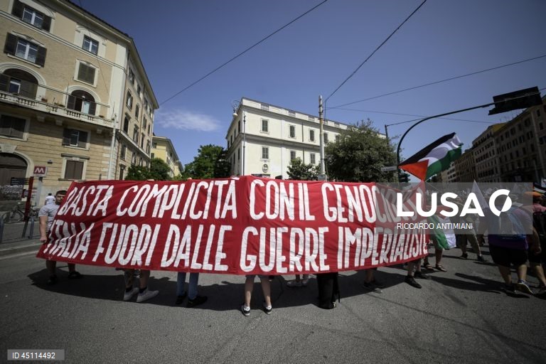 Roma: Partidos da oposição italianos organizam manifestação pró-palestina