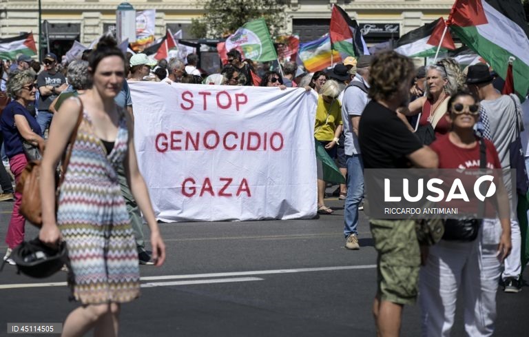 Roma: Partidos da oposição italianos organizam manifestação pró-palestina