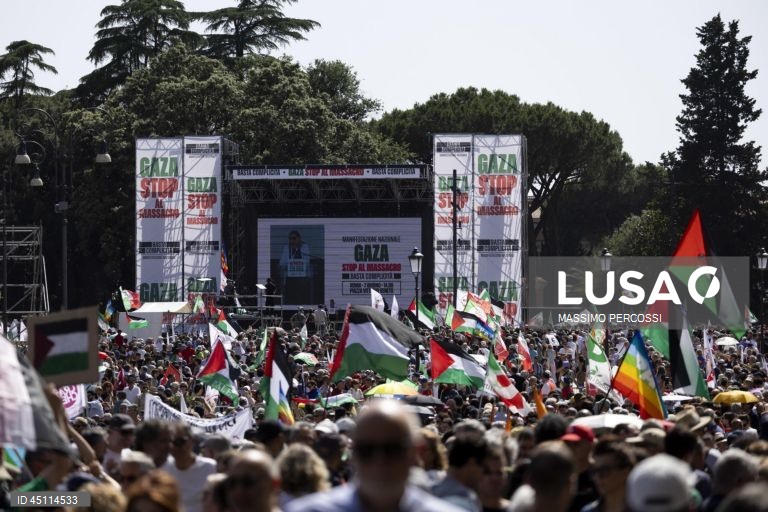 Roma: Partidos da oposição italianos organizam manifestação pró-palestina