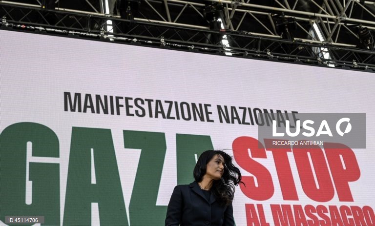 Roma: Partidos da oposição italianos organizam manifestação pró-palestina