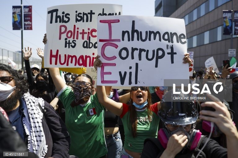 EUA: Protestos anti-Trump em Los Angeles