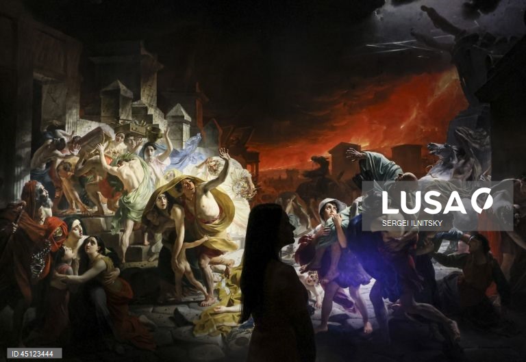 Exposição "Karl Bryullov. Roma - Moscovo - Petersburgo" na Galeria Tretyakov, Moscovo, Rússia. A exposição, dedicada ao 225.º aniversário do nascimento do artista, apresenta mais de 170 obras de pintura, gráficos e esculturas.  