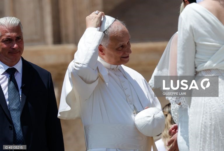 Roma: Audiência geral do Papa Leão XIV na Praça de São Pedro.