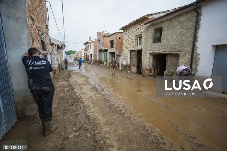 Espanha: Inundações provocadas por chuvas torrenciais na província de Saragoça