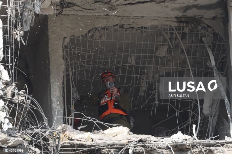 Israel: Edifícios destruidos pelos misseis iranianos