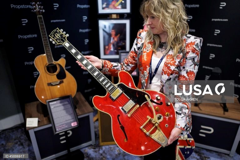  leilão de memorabilia musical da Propstore Auction House em Londres