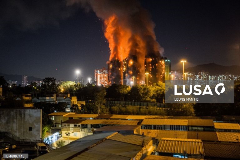 China: Grande incêndio em Hong Kong